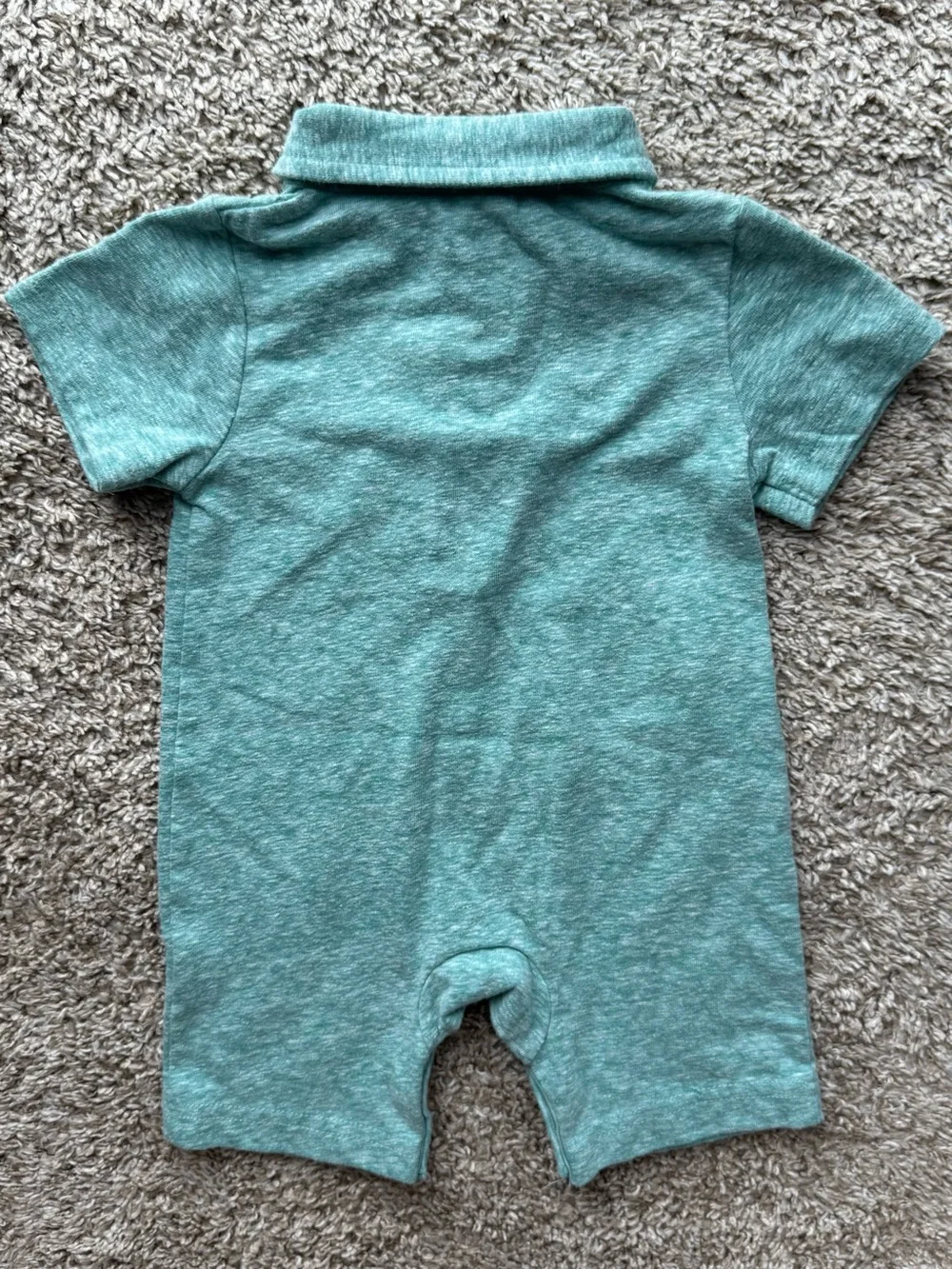 Lullaby Lane Mint Green Polo Romper Baby One Piece 3-6 Months